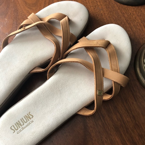 Bass leather flip flops size 10 - Picture 4 of 5